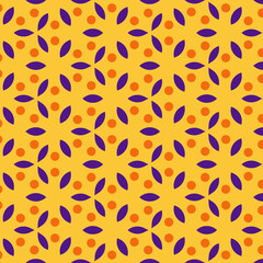 Geometric Rhythm in Violet Orange Gold
This non-seamless geometric pattern