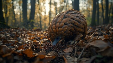 Obraz premium A creature in autumnal forest