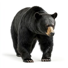 Fototapeta premium Photo of Black Bear Isolated on white background