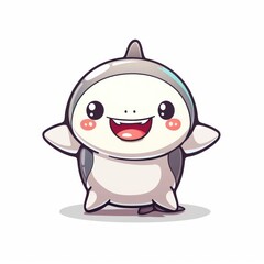 Cartoon character of shark