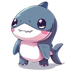 Cartoon character of shark