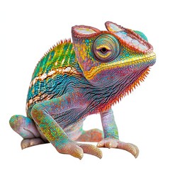 Photo of Chameleon Isolated on white background