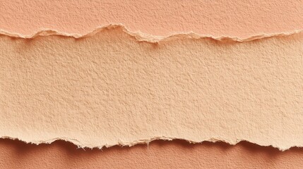 Textured Peach and Beige Torn Paper Background Design Element for Craft Projects