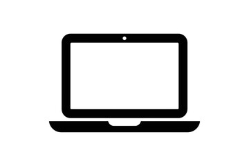 Laptop computer vector icon for digital design use