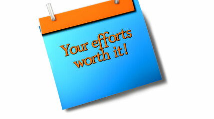 Motivational Calendar Note With Orange Border