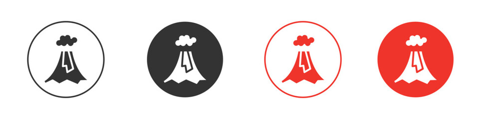 Volcano icon for logo, vector sign symbol for design