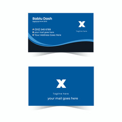 Business card design template, Creative and professional business card template,  Double-sided creative business card template