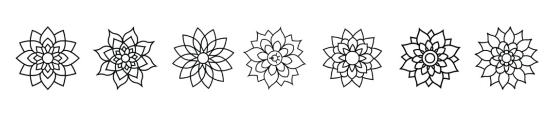 Indian Mandela line art vector, Indian Mandela design