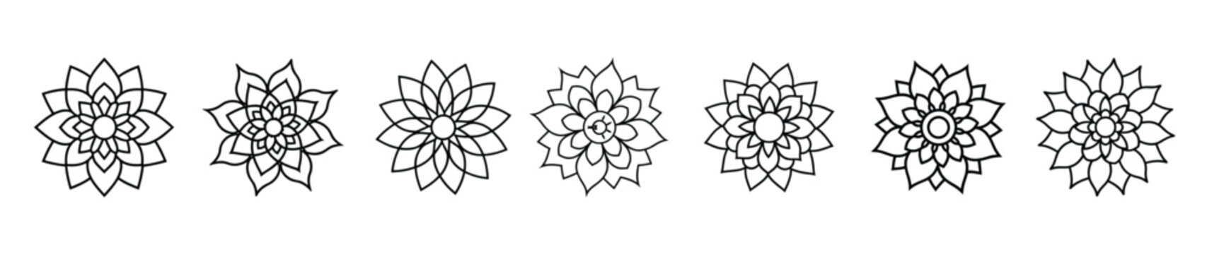 Indian Mandela line art vector, Indian Mandela design
