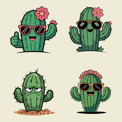 Sunny Thumbs-Up Cactus, Cool Vibes Cactus