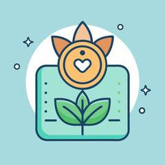 Symbolic representation of sustainability and environmental consciousness in a modern design