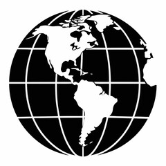 world map with globe