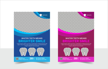 Dental Medical healthcare flyer design template  for dental clinic , medical eye catching  flyer layout new stylish editable design
are Flyer Design
