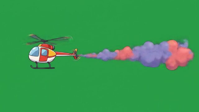Animated helicopter cartoon graphics