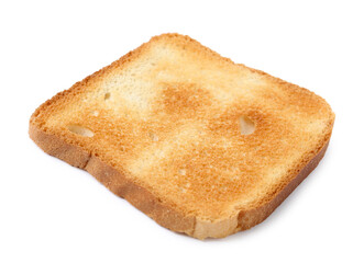 Piece of fresh toast bread isolated on white