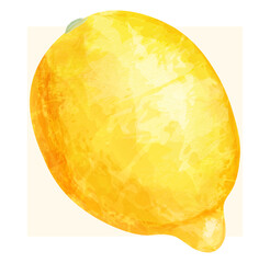 Vector image of lemons in watercolor style. Element for your design. Concept of growing fruits, making lemonade