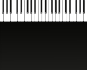 Fototapeta premium musical instrument row of black and white keys vector illustration