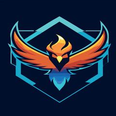 design logo mascot character illustration colorful symbol phoenix