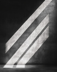 Abstract representation of shadows receding in the presence of light