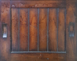 Antique old brown wooden door