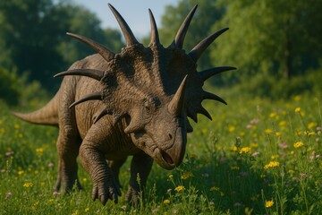 Fototapeta premium Styracosaurus Foraging