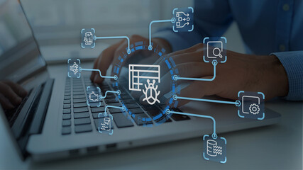 Marketing analysis of customer behavior data. Graphs of statistical web analytics and predictive...