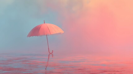 Single open umbrella centered on neutral background, ideal for clean graphic design, product mockups, or symbolic visual messaging.