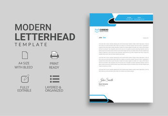 Obraz premium modern business letterhead in abstract design