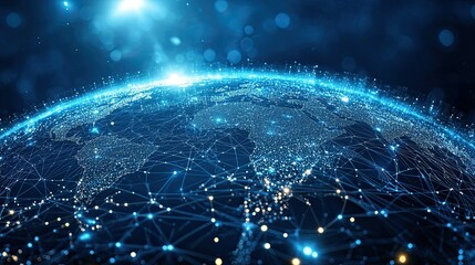 Global digital network connection, futuristic concept â€“ The power of connectivity. 