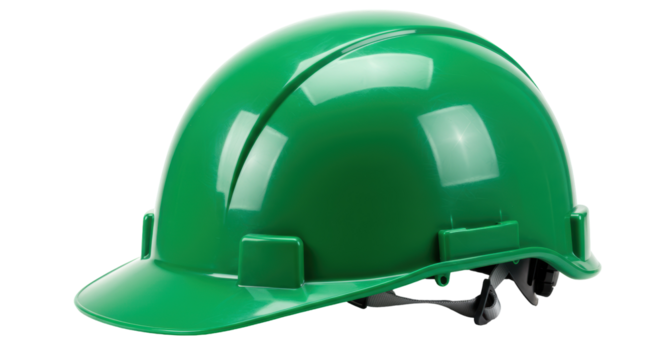 Capacete verde para composição