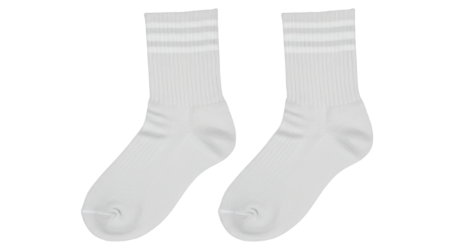 Isolated Pair of White Sport Socks