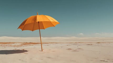 Stylish umbrella shown alone in a minimalist setting, conveying themes of solitude, elegance, or symbolic weather-related design.