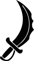 Serpentine Sword A Black and White Illustration
