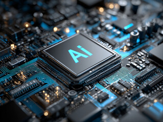 Fototapeta premium Interact with AI artificial intelligence virtual assistant chatbot in concept of AI artificial intelligence prompt engineering,AI deep learning to use generative AI for work support. 