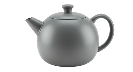 Isolated Gray Teapot