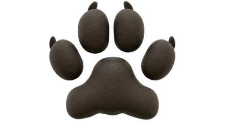 Isolated Paw Print