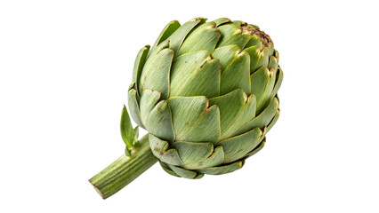 Obraz premium Fresh Green Artichoke with intricate texture isolated on transparent background