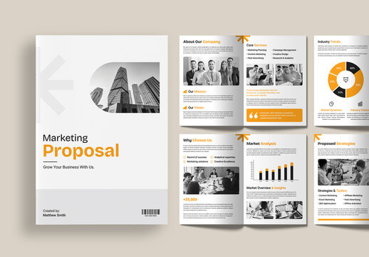 Business Marketing Plan Proposal Book Layout