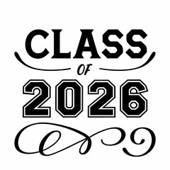 Class of 2026 Graduation Emblem with Cap