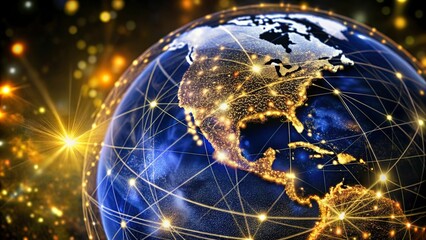 Global network connection over planet Earth. Globalization concept. 3D Rendering,Global network connection covering the earth. 3D illustration. 