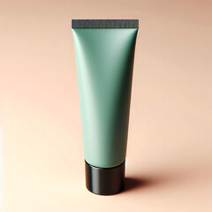 Matte Green Skincare Squeeze Tube – Refillable Cosmetic Tube for Creams, Balms, or Gels
