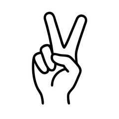 Obraz premium Hand symbols represent different feelings. Vector 