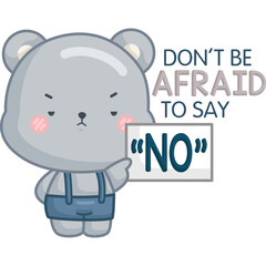 a vector of a cute bear with some motivational quotes
