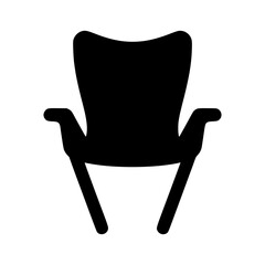 Minimalist Black Camping Chair Icon Vector