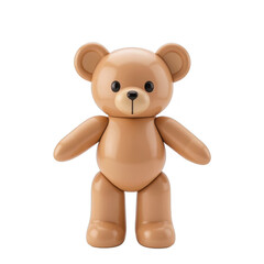 Cute teddy bear, soft plush toy with rounded features, ideal for gifts or decoration, adds warmth to any space. Isolated on white background or PNG