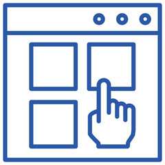 Interface Blue Line Icon