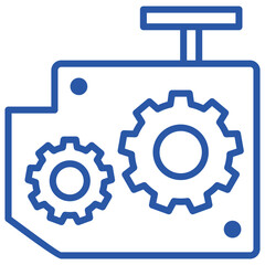 Machine Blue Line Icon