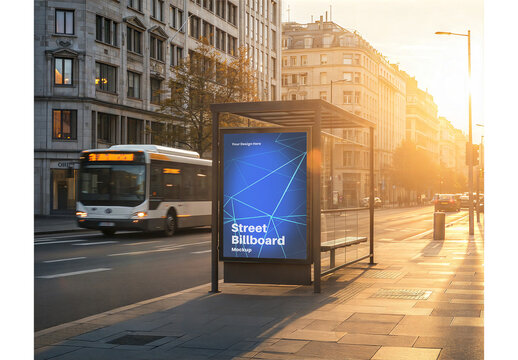 Street Billboard Mockup