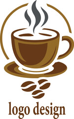 Adobe Illustrator Artwork,Coffee Cup Logo Design