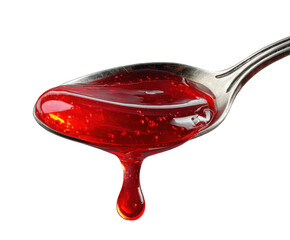 Delicious red jelly dripping from spoon kitchen food culinary delight isolated on transparent background